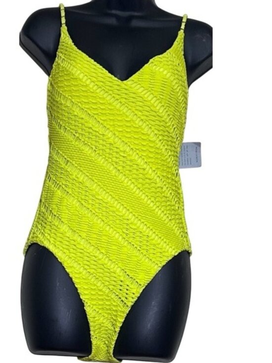 Seafolly Other - NWT SEAFOLLY Marrakesh V Neck One Piece SWIMSUIT Size US 8 Wild Lime